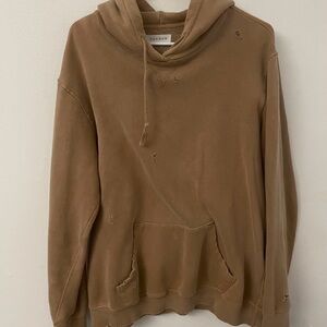 Beige/khaki Pacsun ripped style hoodie